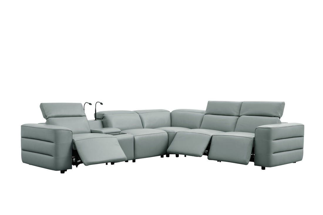 MI-2520 Holly Italian Leather/Match Power Reclining Sectional