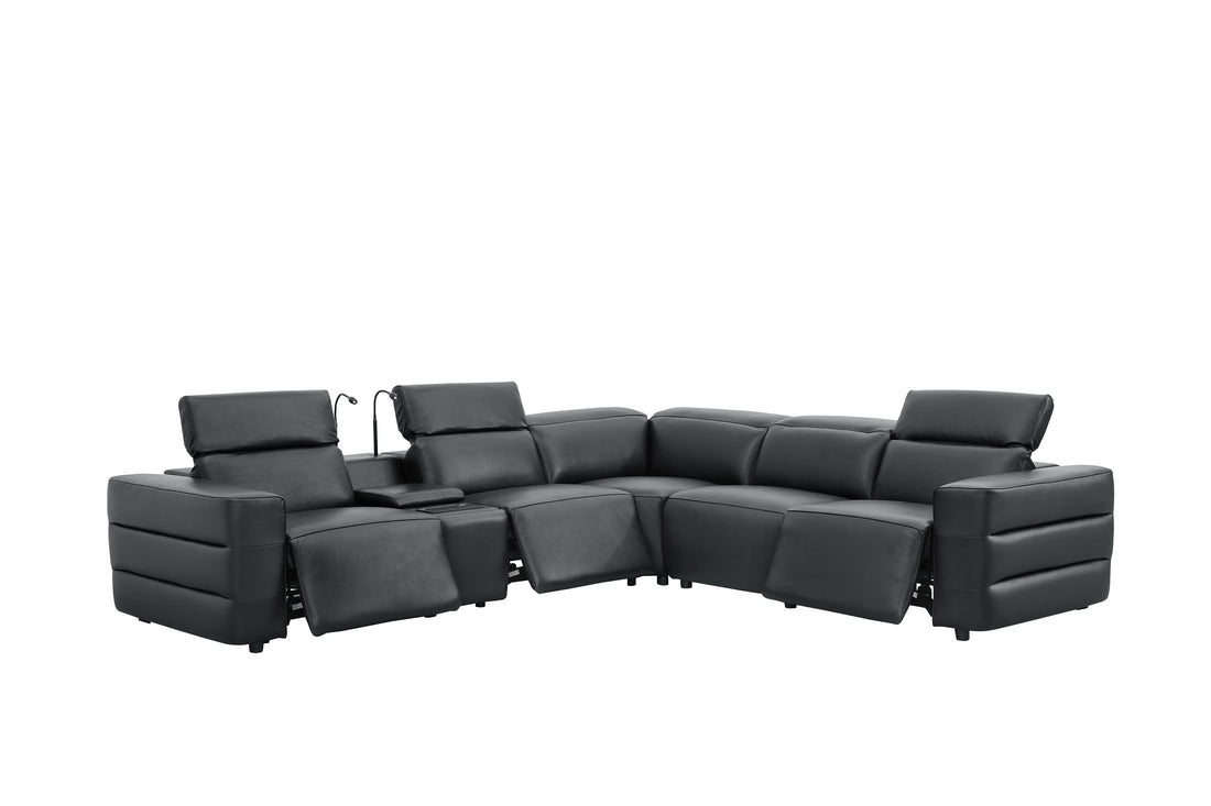 MI-2520 Holly Italian Leather/Match Power Reclining Sectional