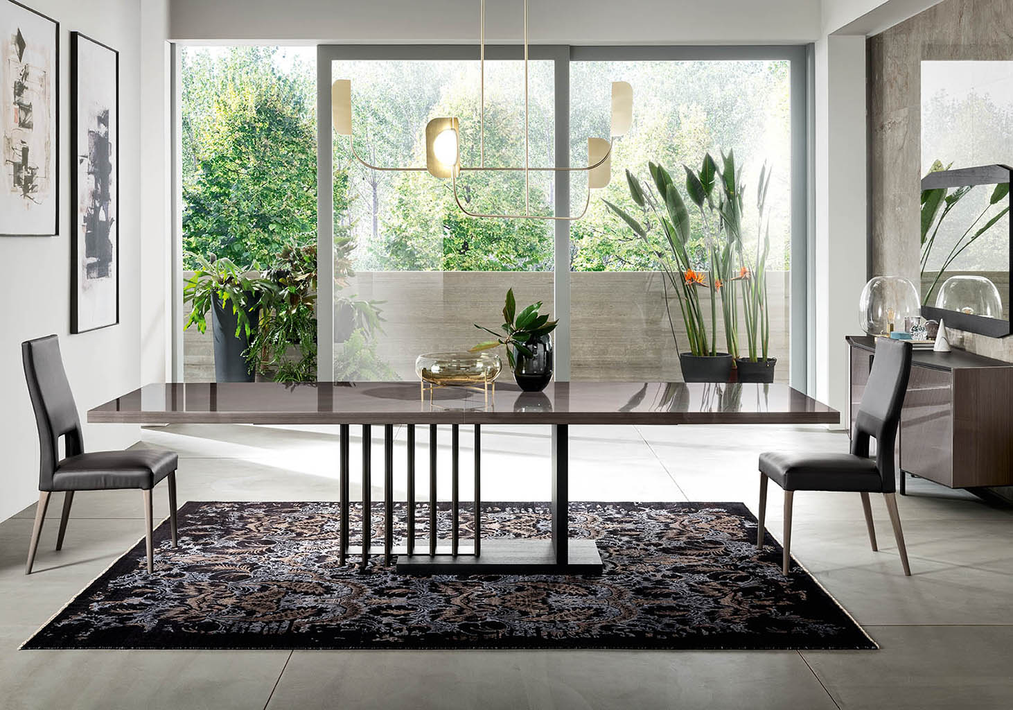 Olimpia Dining Room Set with modern dining table and chairs | Vrxco.com