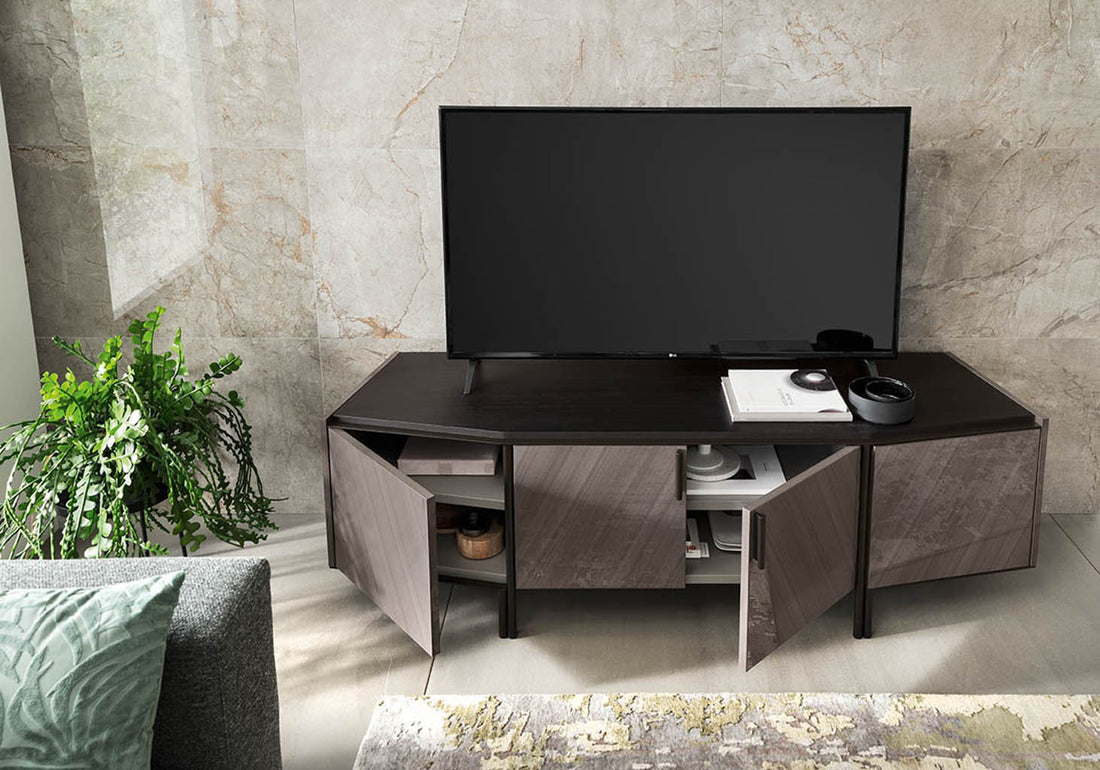 Olimpia TV Stand/Entertainment Center with sleek design and ample storage | Vrxco.com